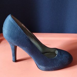 Blue Suede High Heels